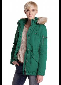 Parka en coton ouatiné vert - Esprit